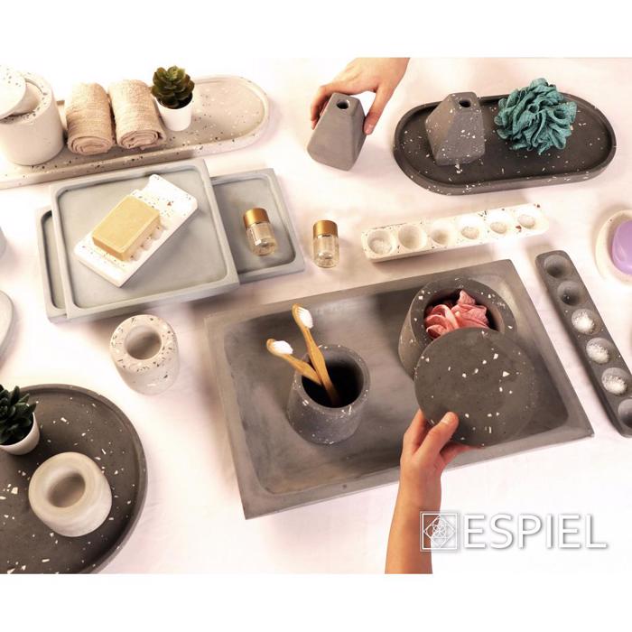 Diakosmitiki Piatela Tsimentenia Ble 35x18x2cm TZU103