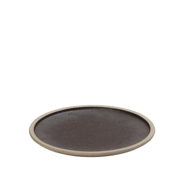 Πιάτο Φρούτου ''KARMA'' Πορσελάνης Καφέ Φ20.5x2cm VRA107K6 Espiel