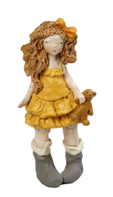 Espiel Κοριτσάκι Πολυρεζ. Κίτρινο 24εκ ZAX206