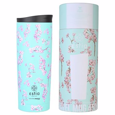 ESTIA Θερμός Inox Travel Mug Save the Aegean 500ml Blossom Green 01-20422