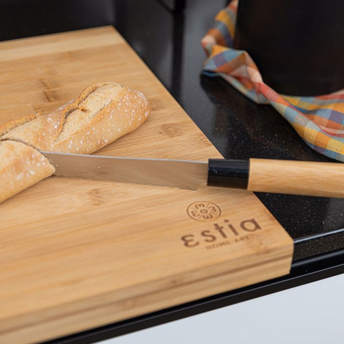 Estia Επιφάνεια Κοπής Bamboo Essentials σε Φυσική Απόχρωση 48x38cm 01-14537 Estia Epifaneia Kopis Bamboo Essentials se Fusiki Apoxrosi 48x38cm 01-14537