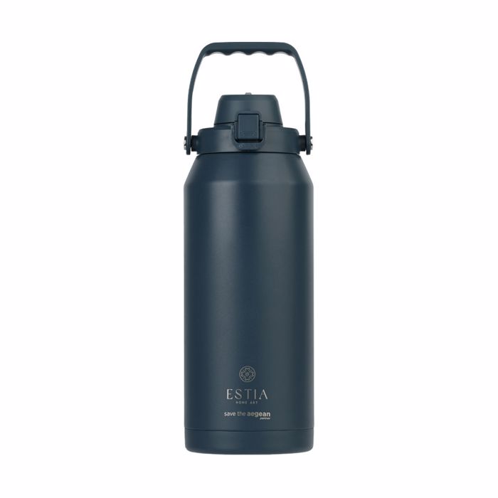Estia Thermos Lift Bottle SAVE THE AEGEAN 1.8lt INDIGO 12.6x11x30.3cm 01-41458
