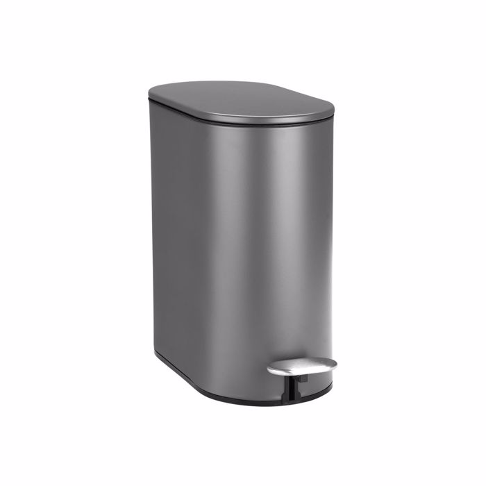 Estia Χαρτοδοχείο Μπάνιου SLIM Soft Close 5lt Ματ Γκρι 13.8x28.4x30.5cm 02-21931 Estia Xartodoxeio Baniou SLIM Soft Close 5lt Mat Ggri 13.8x28.4x30.5cm 02-21931