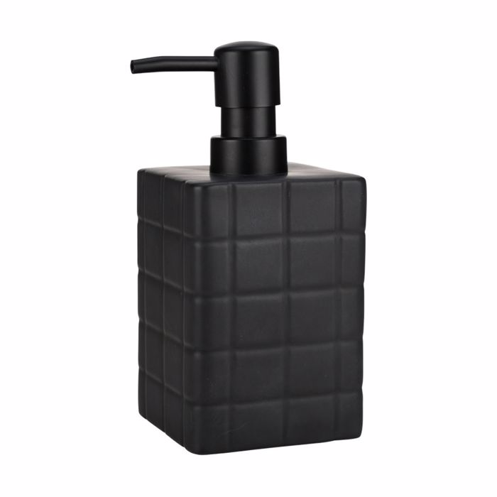 Estia Antlia Sapouniou TILES Keramiki Mavri 450ml 7.5x7.5x15cm 02-27698