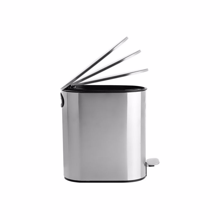 ESTIA Χαρτοδοχείο Soft Close inox slim Ματ 5lt 02-5542 ESTIA Xartodoxeio Soft Close inox slim Mat 5lt 02-5542