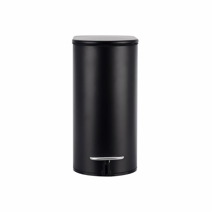 ESTIA Χαρτοδοχείο Slim Μαύρο Ματ Soft-Close με Πεντάλ 5lt 02-5566 ESTIA Xartodoxeio Slim Mavro Mat Soft-Close me Pental 5lt 02-5566