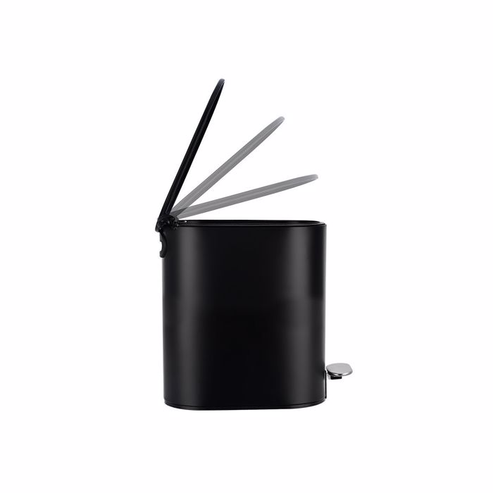 ESTIA Χαρτοδοχείο Slim Μαύρο Ματ Soft-Close με Πεντάλ 5lt 02-5566 ESTIA Xartodoxeio Slim Mavro Mat Soft-Close me Pental 5lt 02-5566