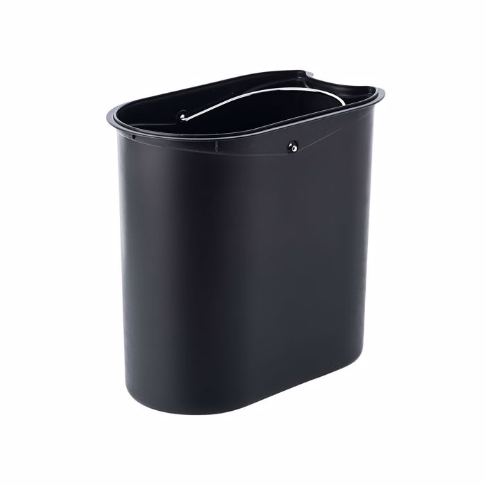ESTIA Χαρτοδοχείο Slim Μαύρο Ματ Soft-Close με Πεντάλ 5lt 02-5566 ESTIA Xartodoxeio Slim Mavro Mat Soft-Close me Pental 5lt 02-5566