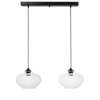 Heronia Kremasto Fotistiko Orofis RIGATO/2L RAGA Difoto Gyalino/Metalliko Diafano/Mavro E27 55xF25x96cm 02-0345