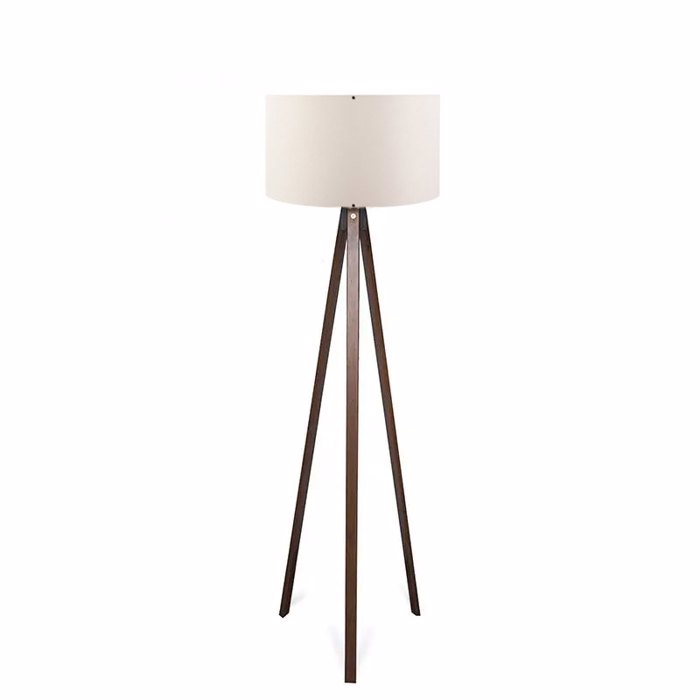 Heronia Fotistiko Dapedou Xulino Kafe me Lefko Kapelo F40x154cm E27 09-0127W
