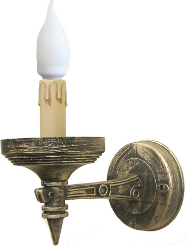 Heronia Απλίκα Τοίχου Πλαστικό R-150AP Μπρονζέ Ε14 19Χ17cm 30-0012