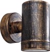 Heronia Aplika Toixou/Spot Exoterikou Xorou Plastiko C-01 Bronze GU10 LED 9,5X7X10cm 15-0032