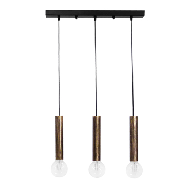 Heronia S-42RAGA Κρεμαστό Φωτιστικό Οροφής Ράγα Τρίφωτη Μεταλλική Μπρονζέ Ε27 54x80cm 34-0201