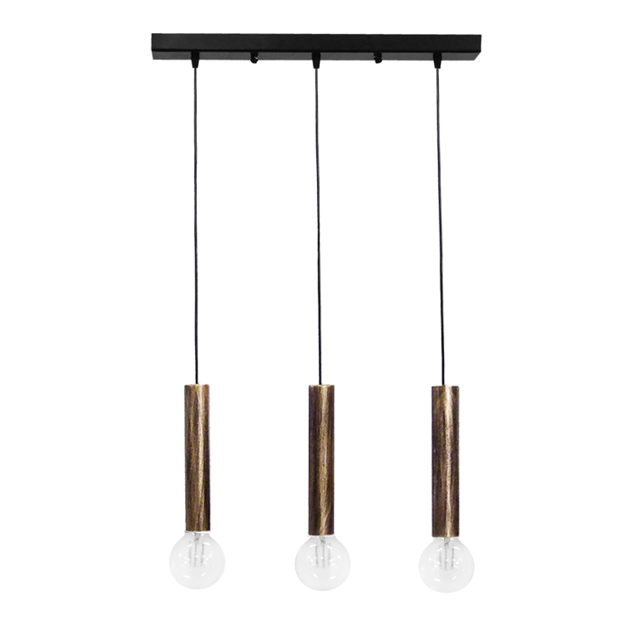 Heronia S-42RAGA Kremasto Fotistiko Orofis Rag Trifoti Metalliki Bronze E27 54x80cm 34-0201