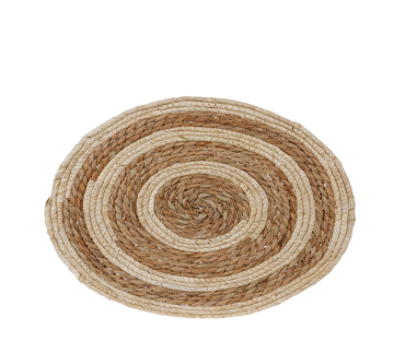 ΖΑΡΟΣ Στρογγυλό σουπλά υάκινθου φυσικό/καφέ 38cm 