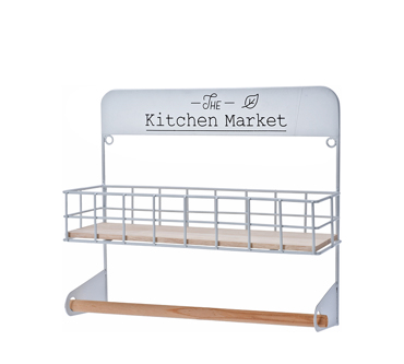 ZAROS Επίτοιχη βάση για ρολό κουζίνας με ράφι.32cm KZ243