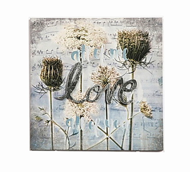 Zaros Πίνακας σε Καμβά ''Love & Flowers'' Μπλε 30Χ30εκ PI250 Zaros Πίνακας σε Καμβά ''Love & Flowers'' Μπλε 30Χ30εκ PI250
