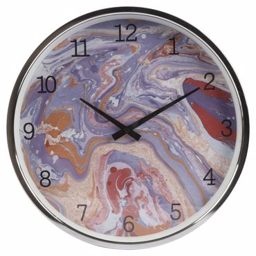 Iliadis Ρολόι Τοίχου Μεταλλικό Μωβ Φ40εκ 74016