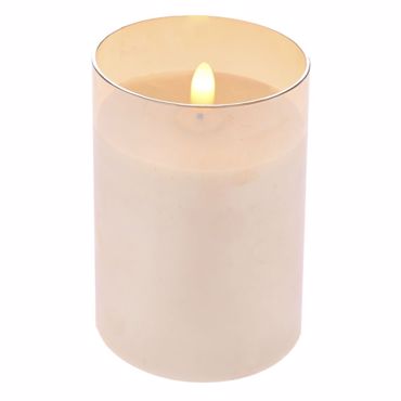 Iliadis Κρεμ Κερί LED Μπαταρίας σε Μελί Γυάλινη Βάση Φ7.5x15cm 76402 Iliadis Κρεμ Κερί LED Μπαταρίας σε Μελί Γυάλινη Βάση Φ7.5x15cm 76402
