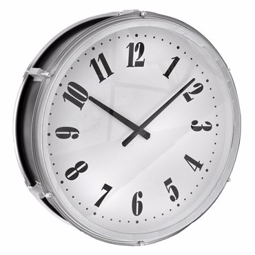 ILIADIS ΜΕΤΑΛΛΙΚΟ ΡΟΛΟΙ ΤΟΙΧΟΥ ΛΕΥΚΟ Φ50X16cm 76546