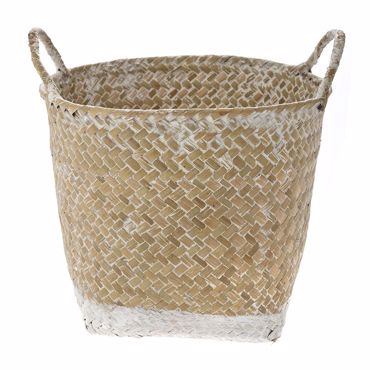 Iliadis Φυσικό Στρογγυλό Ψάθινο Κασπό με Λευκό Πάτο Φ20Χ23εκ 76960 Iliadis Φυσικό Στρογγυλό Ψάθινο Κασπό με Λευκό Πάτο Φ20Χ23εκ 76960