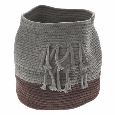 ILIADIS ΒΑΜΒΑΚΕΡΟ ΓΚΡΙ/ΚΑΦΕ ΚΑΛΑΘΙ Φ24x26cm 77004