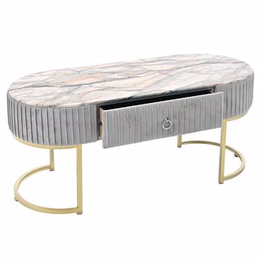 Iliadis Τραπέζι Μεταλλικό με Συρτάρι 100Χ40Χ47 με Χρυσά Μεταλλικά Ποδια 79171