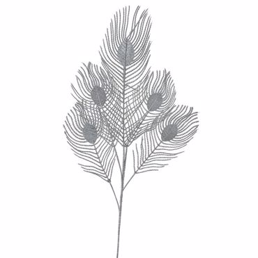 Iliadis Ασημί Φτερά Παγωνιού x5 90cm 82998