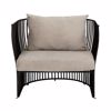 Iliadis Poluthrona Metalliki Mavri me Ggri Maxilari 74x67x65cm 84897