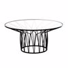 Iliadis Mavro Metalliko Trapezi me Gyalini Epifaneia F85x40cm 84907