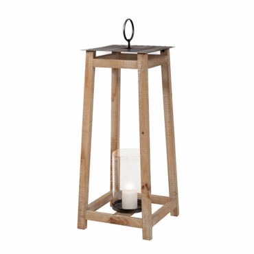 Iliadis Φανάρι Δαπέδου Ξύλινο με Μεταλλική Οροφή 41x41x106cm 84916