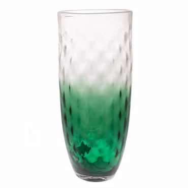 Iliadis Βάζο Γυάλινο Διάφανο/Πράσινο Φ25.5x60cm 85020