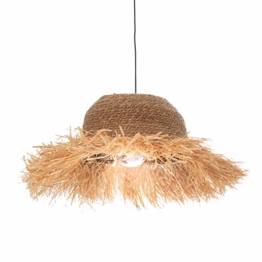 Iliadis Φωτιστικό Οροφής Ψάθινο Εκρού Φ40x21cm 85192