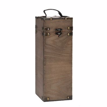 Iliadis Μονή Μπουκαλοθήκη Ξύλινη Καφέ Όρθια 12x11x33cm 85339