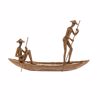 Iliadis Figura Kinezon se Barka Resin Bronze 47x10x29cm 85460