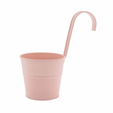 Iliadis Ροζ Μεταλλικό Κρεμαστό Κουβαδάκι Φ12x11/21cm 85619