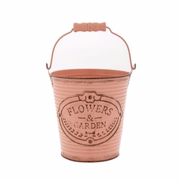 Iliadis Αντικέ Σομόν Μεταλλικό Κουβαδάκι με Χερούλι Φ12x13cm 85630