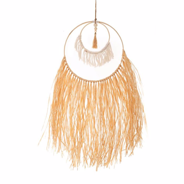 Iliadis Boho Makrame Deco Kremasto Diakosmitiko me Raffia 30x72cm 85661
