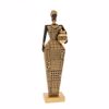 Iliadis Figura Afrikanas Resin Mavri me Xruso Anagufo Forema kai Stamna sta Xeria 8x7x29cm 85756