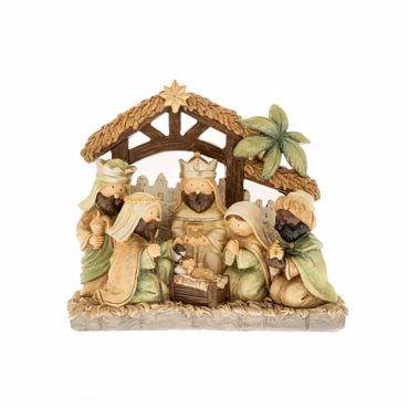 Iliadis Φάτνη με Φιγούρες Resin Καφέ 20.5x8x18cm 86654