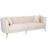 Iliadis Καναπές Τριθέσιος Βελούδινος Κρεμ με Ασημί Μεταλλικά Πόδια 220x96x73cm 88039 Iliadis Kanapes Trithesios Beloudinos Krem me Asimi Metallika Podia 220x96x73cm 88039