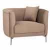 Iliadis Poluthrona Beloudini Kafe me Asimi Metallika Podia 105x91x75cm 88046