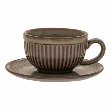 Iliadis Σετ των 6 Φλιτζάνι Καφέ Πράσινο Κεραμικό με Πιατάκι 80ml 88882