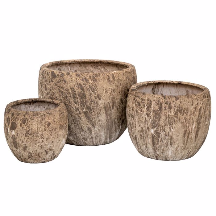 Iliadis Set ton 3 Kaspo Keramiko me efe Marmarou F39x29cm 89221