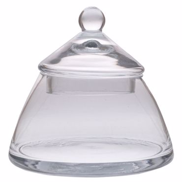 Iliadis Γυάλινο Διάφανο Βάζο με Καπάκι Φ21x20cm 89257