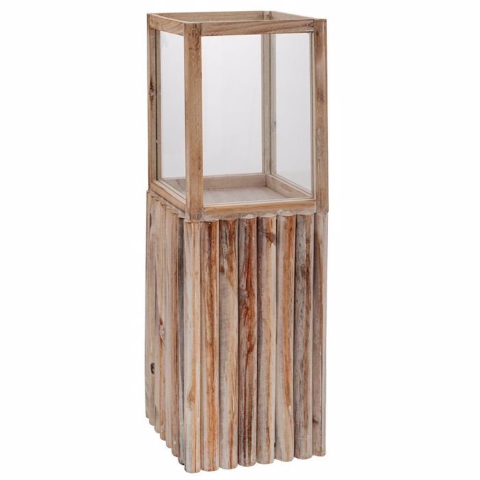 Iliadis Fanari Dapedou Xulino Anoixto Kafe 19.5x19.5x56cm 89291