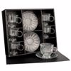 Iliadis Set ton 6 Flitzani me Piataki 13cm Gyalino Diafano 8x8cm 90066