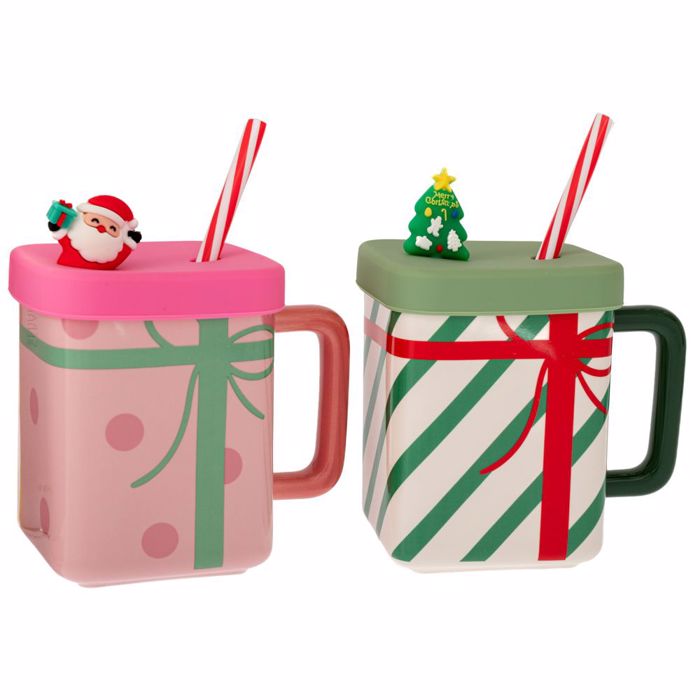 Iliadis Koupa Keramiki me Kapaki kai Kalamaki 8x10cm se 2 Sxedia 91483