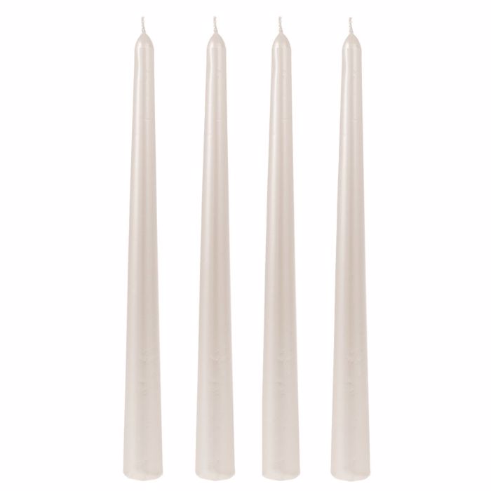 Iliadis Set ton 4 Keri Benetsianiko Metallize Lefko 25cm 91595