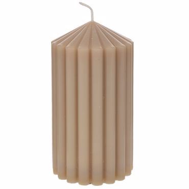 Iliadis Κερί Σομόν Ριγέ Φ7x13cm Χειροποίητο Αρωματικό 91609